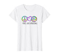 Pickleball Purple Tie Dye Peace Love T-Shirt - Novelty Apparel Unisex