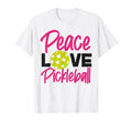 Pickleball Ladies Peace Love Pickleball T-Shirt - Novelty Apparel Unisex