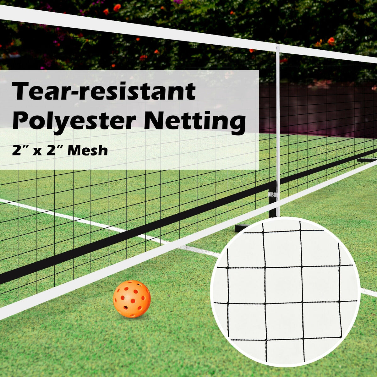 22 Feet Portable Pickleball Net Set System with Carry Bag for Indoor Outdoor Game