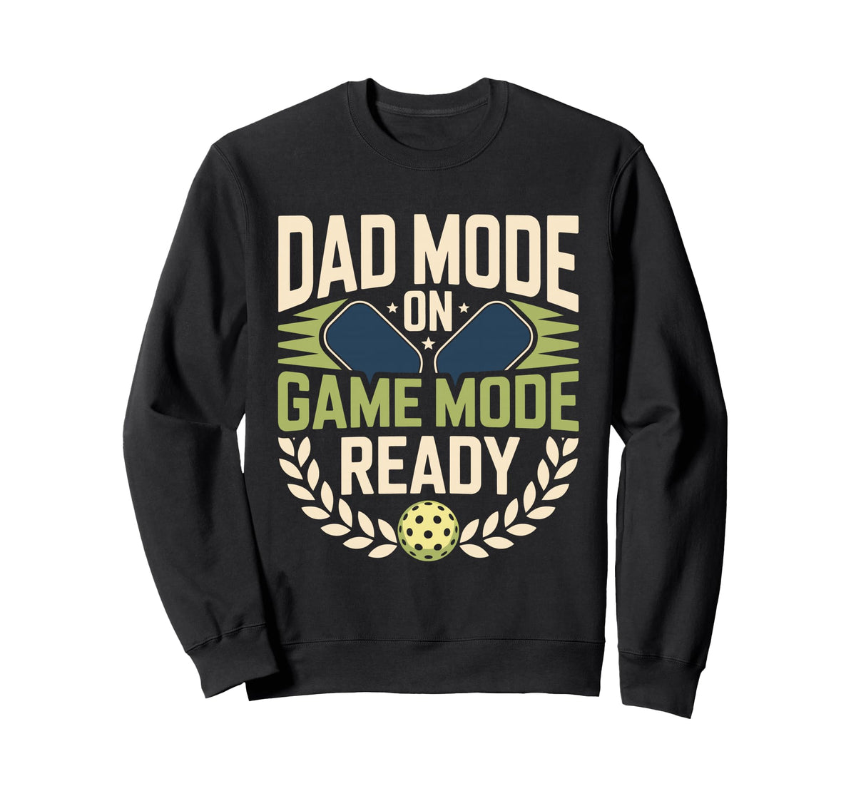 Pickleball Dad Papa Paddle Sport Sweatshirt - Novelty Apparel for Adults