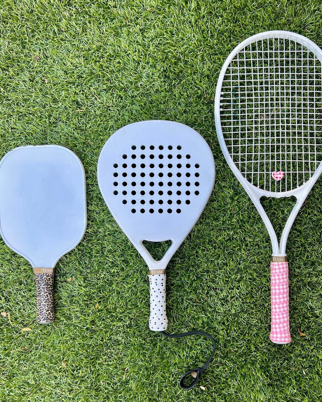 TESSI Tennis Racket Pickleball Paddle Overgrip 3-Pack