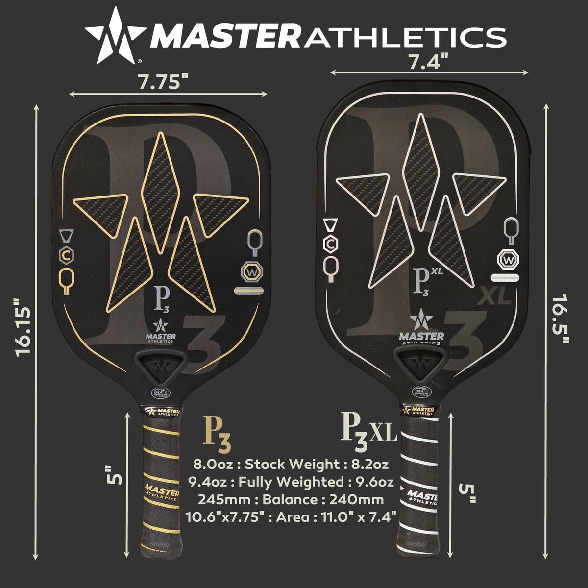 MASTER ATHLETICS P3XL PICKLEBALL PADDLE