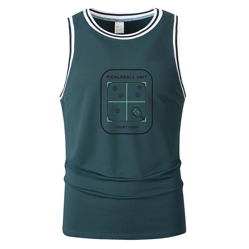 Men's Pickleball Sleeveless Tank Top Lightweight Quick Dry Regular Fit Stretchy Athletic Gym Summer Casual Daily Sports Wear Top