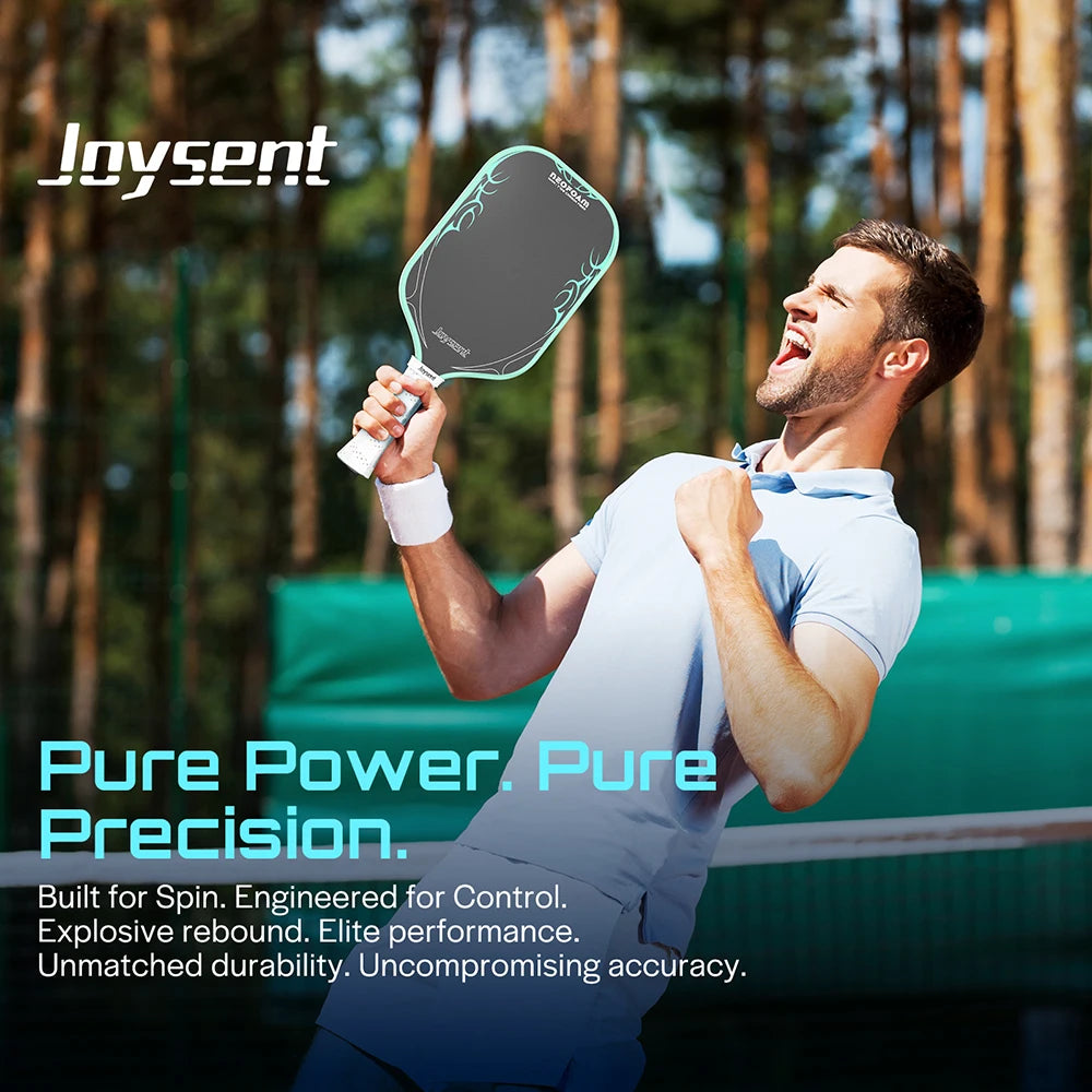Joysent T700 Raw Carbon Fiber Thermoformed Pickleball Paddle Racket With EPP Gear Foam Core&Spin Textured Surface For All Leves