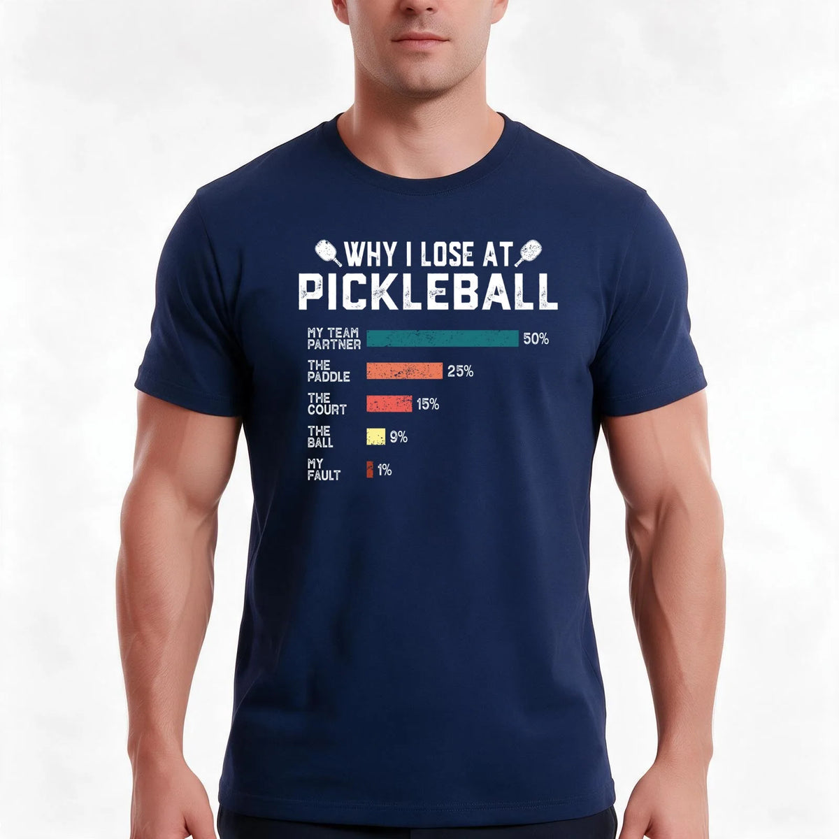 Why I Lose at Pickleball Funny Pickleballers Gift T-Shirt, Summer Casual Cotton Tee, Oversized Streetwear Tops, Unisex Men Women