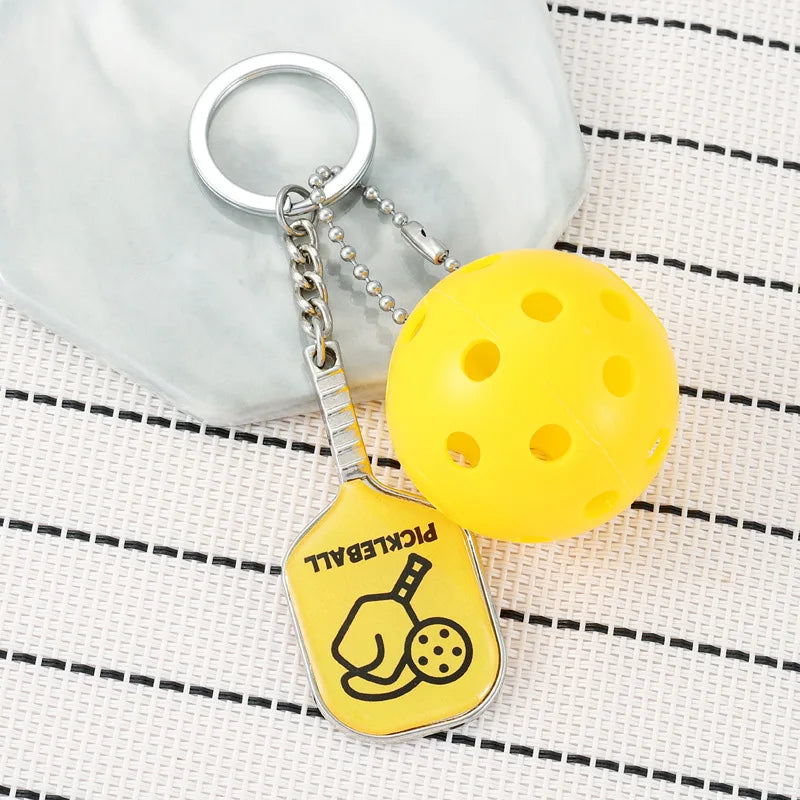 Pickleball keychain For Sports Lovers Bags Wallets Car Key Pendants Cute Mini Pickleball Keychain Gifts