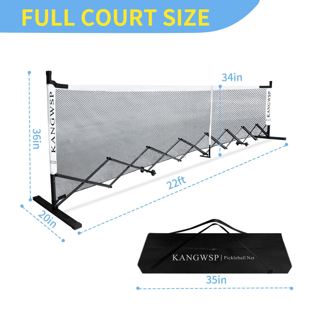 Auto Fold Pickleball Net Kit Robust Metal Frame Quick Install All Weather Indoor Outdoor Sports Game Gear