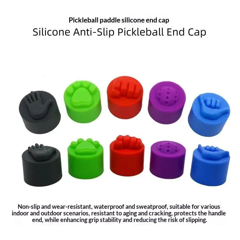 5pcs Color-Coded Pickleball Paddle End Caps Suitable For Paddles, Hot- Durable Balance Enhancing Handle Tips With Slap Cap