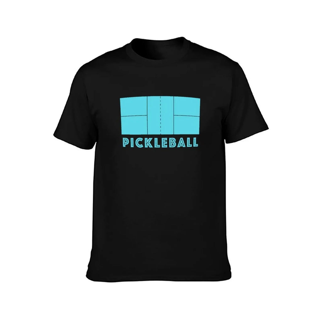 Pickleball Court Gear Light Blue T-Shirt Plus Size Short Sleeve T-Shirt