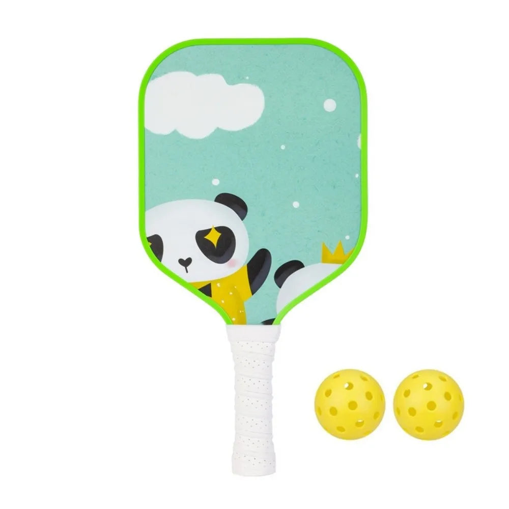 Cartoon Children's Pickleball Set Colorful Durable Children's Pickleball Rackets 2 Balls Non-Slip Grip 's Pickleball Set