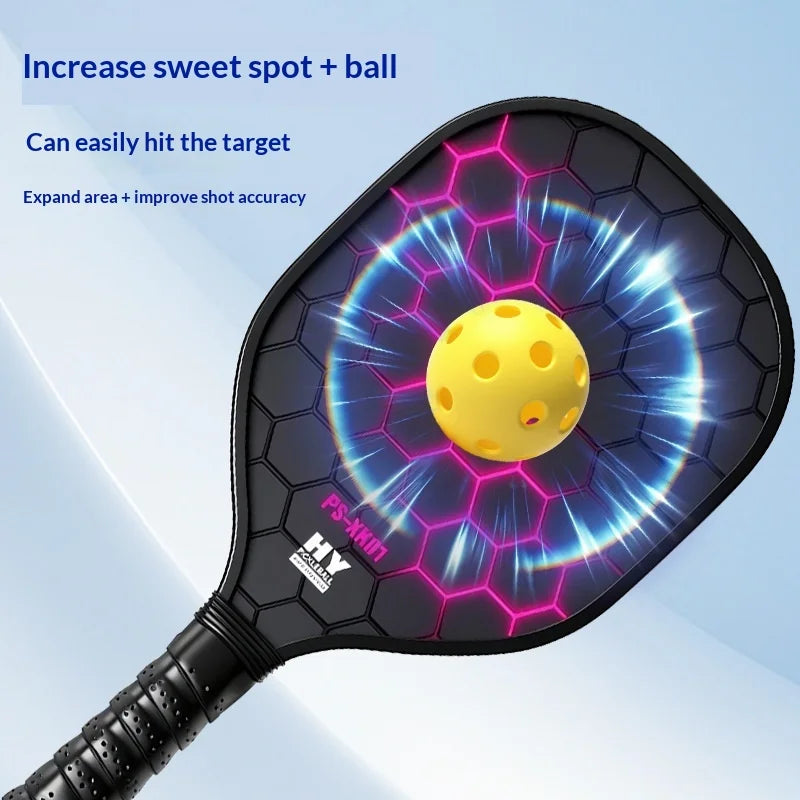 Fiberglass Pickleball Paddle Set With Ball Large Sweet Area Professional Pickleball Racket For Adults Outdoor Indoor Training