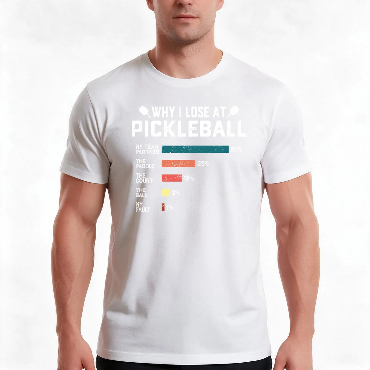 "Why I Lose at Pickleball" Funny T-Shirt – Unisex Gift Tee