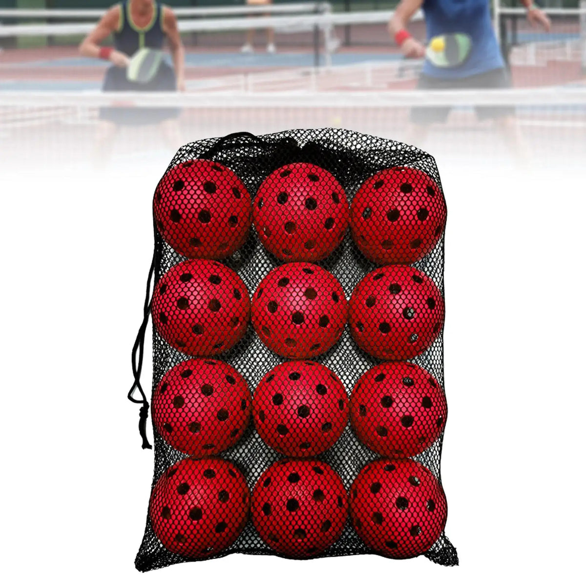 12 Pieces Pickleball Balls Standard Specifically Designed Practice Accessories for Sanctioned Tournament Play Outdoor Courts