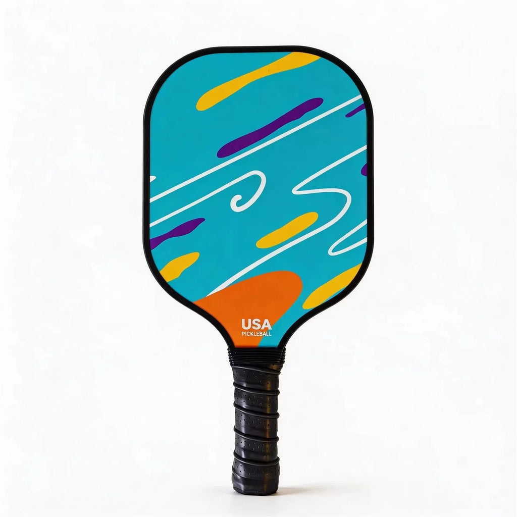 Fiberglass & Honeycomb Core Pickleball Set (2 Paddles + 4 Balls) - Family & Kids Outdoor Sports Gear for Beginner Training