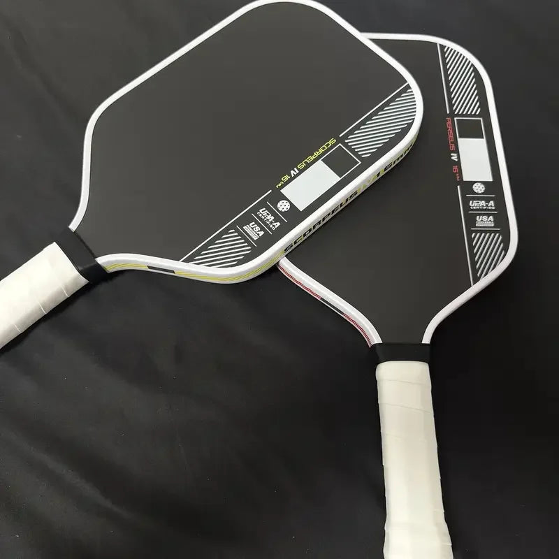 Carbon fiber pickleball paddle, rough surface, dynamic PowerFlex technology, foam core, US Postal Service certified pickleball p