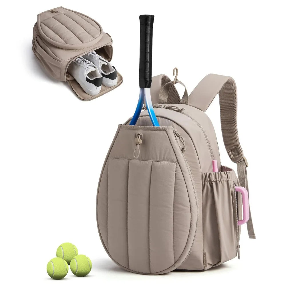 Large Capacity Tennis Backpack 20L Adjustable Pickleball Racket Bag Comfortable Waterproof Pickleball Paddle Cover Women