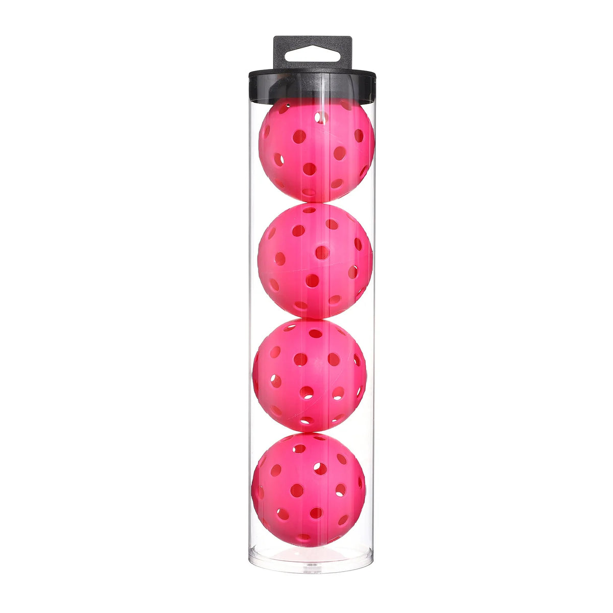 4 Pcs Rotomolded 40‑Hole Pickleball 74mm Hole Ball With Plastic Bucket Packaging For Outdoor Sports Training