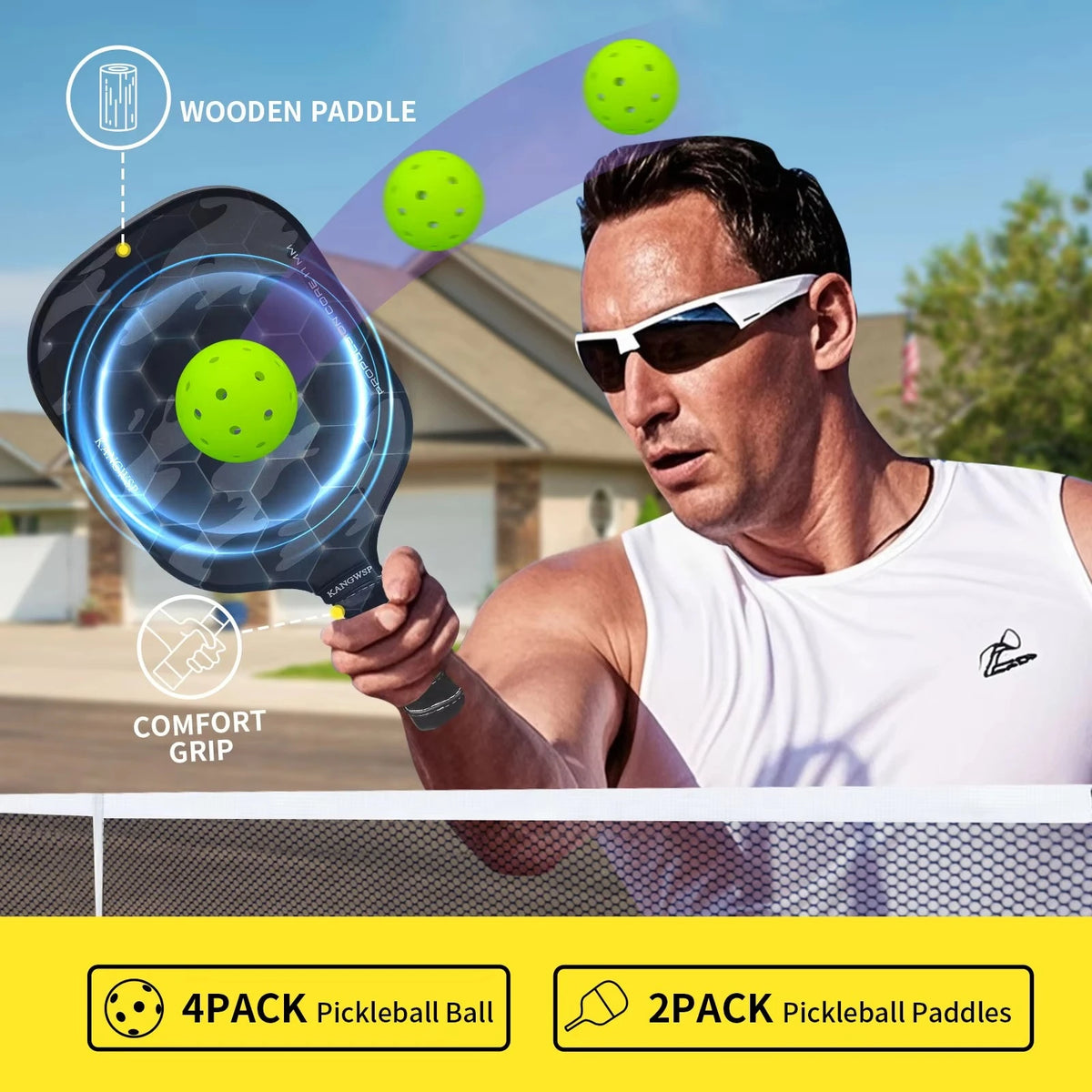 Auto Fold Pickleball Net Kit Robust Metal Frame Quick Install All Weather Indoor Outdoor Sports Game Gear