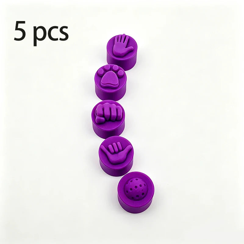 5pcs Color-Coded Pickleball Paddle End Caps Suitable for Paddles, Hot- Durable Balance Enhancing Handle Tips with Slap Cap, Comp
