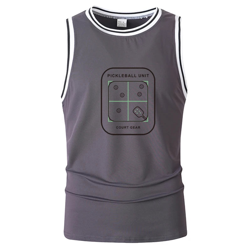 Men's Pickleball Sleeveless Tank Top Lightweight Quick Dry Regular Fit Stretchy Athletic Gym Summer Casual Daily Sports Wear Top