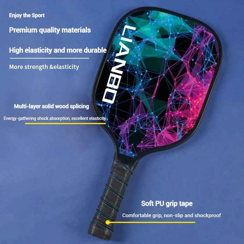Pickleball Rackets Set Pickleball Paddle Set of 2 Rackets & 4 Pickleballs Balls With Carry Bag Lightweight for Beginner Training