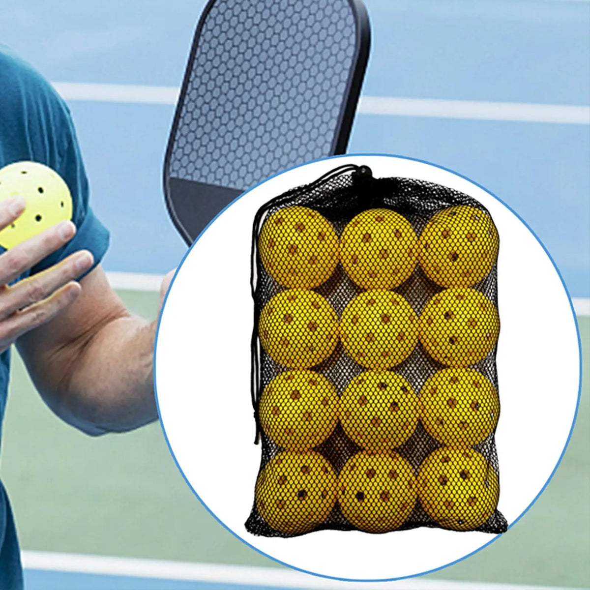 Pickleball Balls 12-Pack – Tournament-Ready for Outdoor Courts