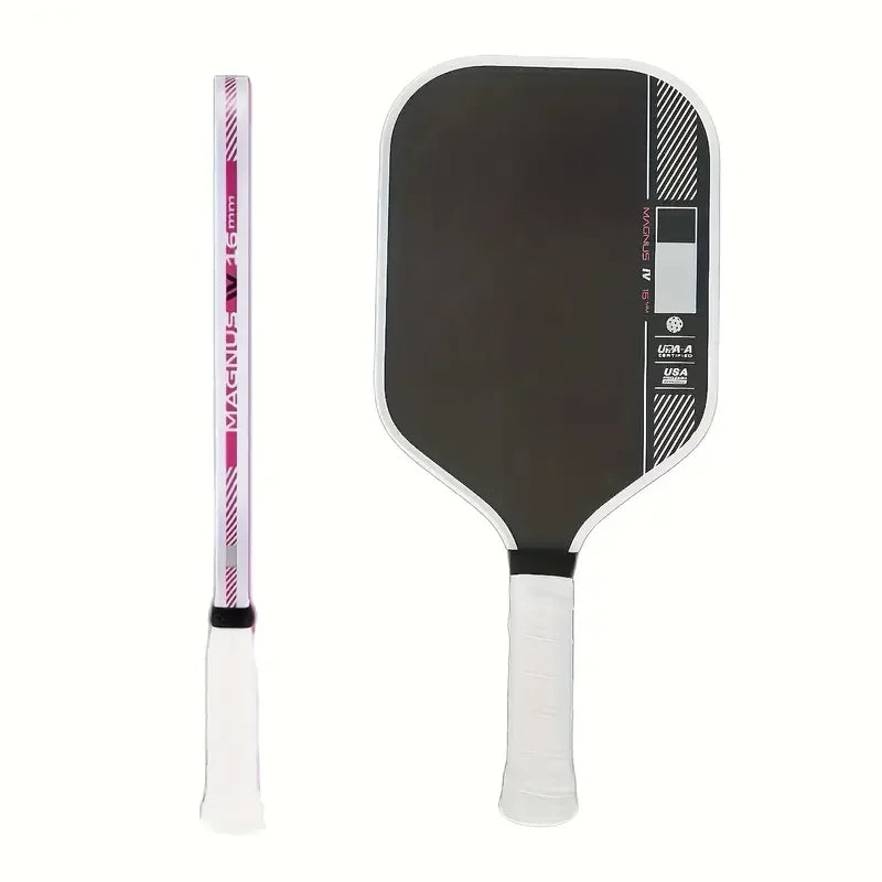 Carbon fiber pickleball paddle, rough surface, dynamic PowerFlex technology, foam core, US Postal Service certified pickleball p