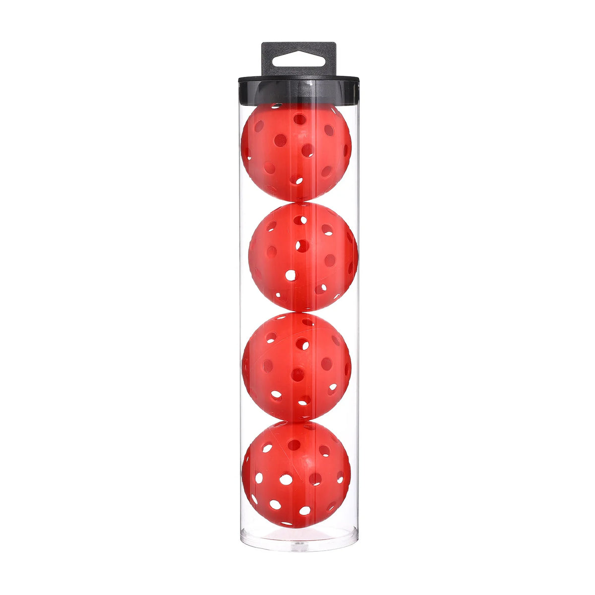 4 Pcs Rotomolded 40‑Hole Pickleball 74mm Hole Ball With Plastic Bucket Packaging For Outdoor Sports Training