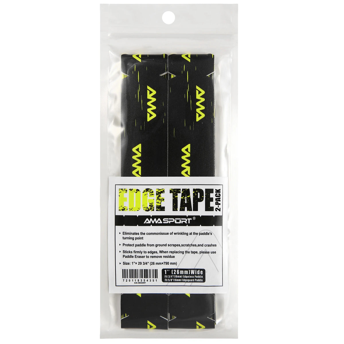 Pickleball Paddle Protection Tape New Color for 13mm/16mm/19mm Padel- 2 Units Pack Paddle Head Edge Guard- Pickleball Lead Tape