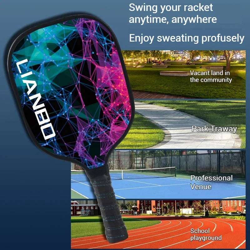 Pickleball Rackets Set Pickleball Paddle Set of 2 Rackets & 4 Pickleballs Balls With Carry Bag Lightweight for Beginner Training