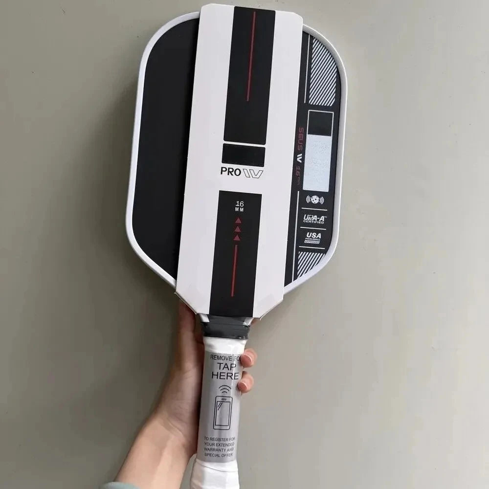 USAPA Approved PRO IV 16MM Pickleball Paddles T700 Carbon Fiber Increased Power Feel Fully Encased Sweet Spot