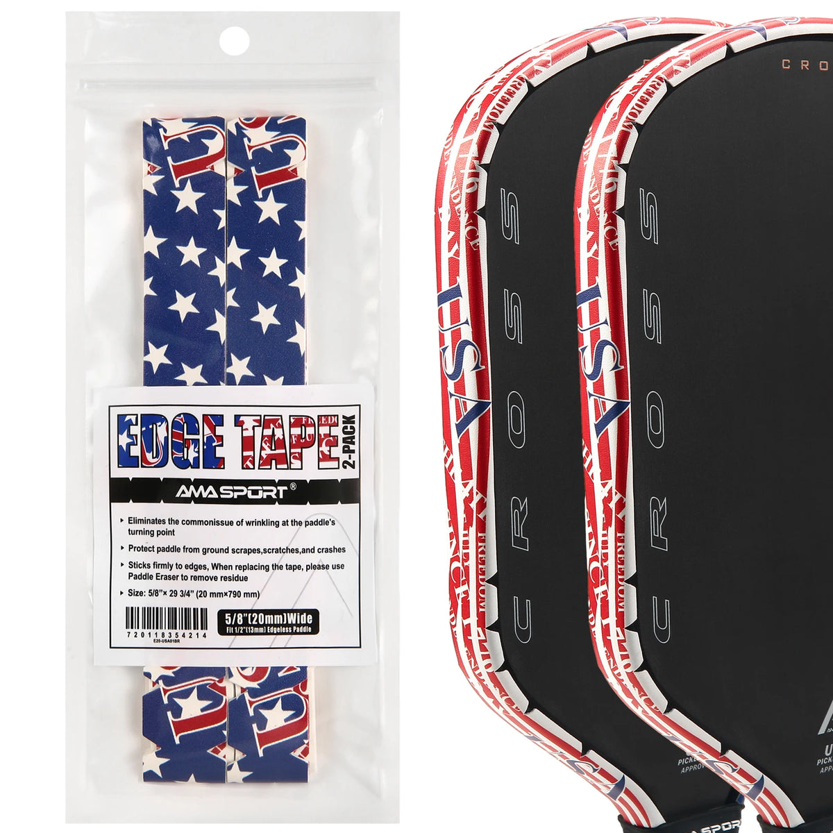 Pickleball Paddle Protection Tape New Color for 13mm/16mm/19mm Padel- 2 Units Pack Paddle Head Edge Guard- Pickleball Lead Tape