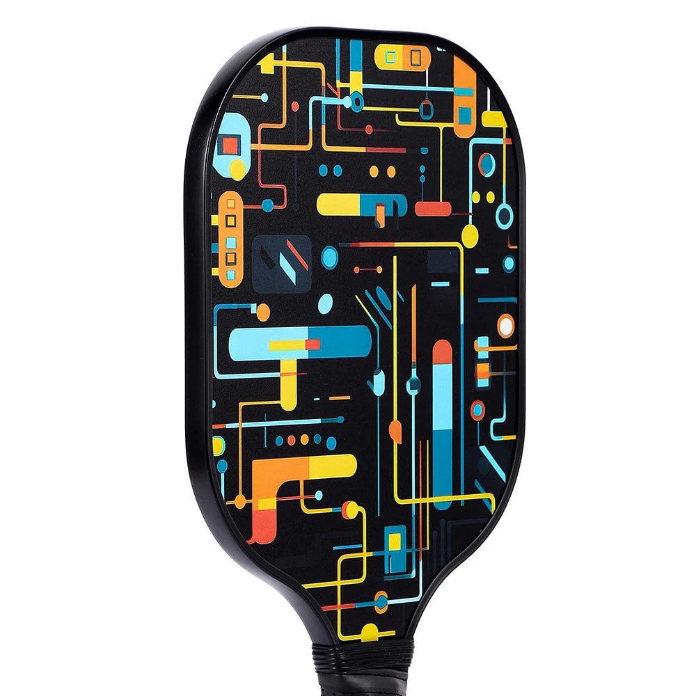 Carbon Fibre Pickleball Paddles Set of 2 Anti-Slip Grip Polypropylene Honeycomb Core with 4 Pickleball Portable Hard Bag