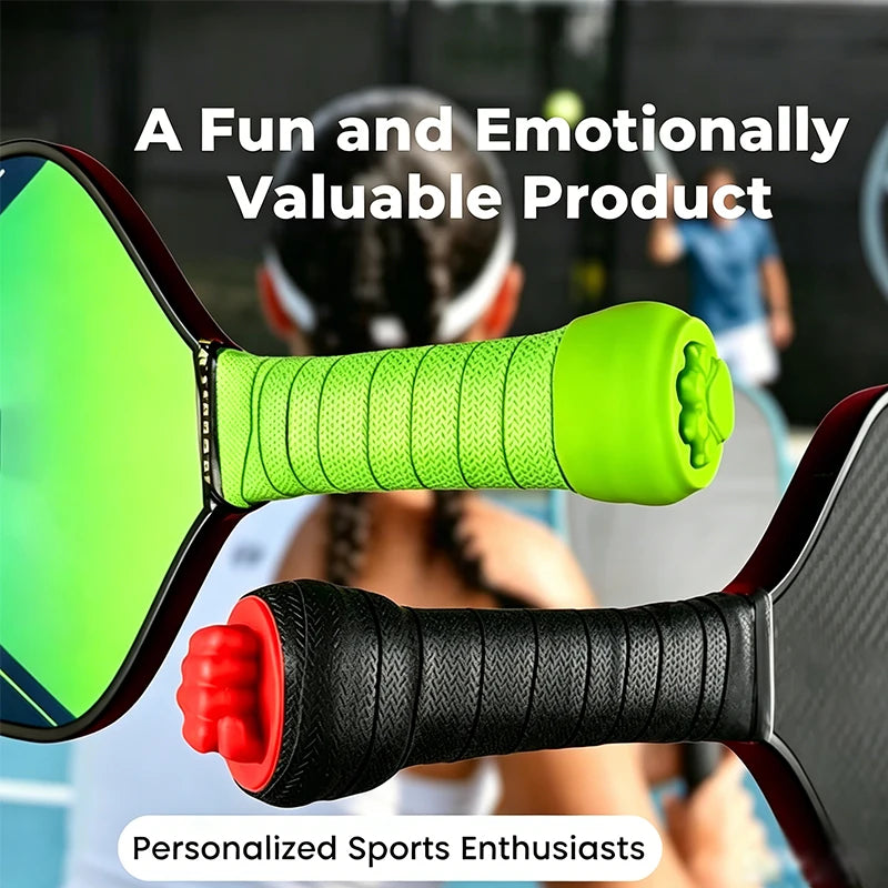 5pcs Color-Coded Pickleball Paddle End Caps Suitable for Paddles, Hot- Durable Balance Enhancing Handle Tips with Slap Cap, Comp