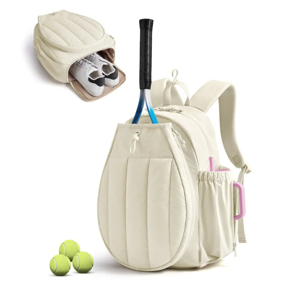 Large Capacity Tennis Backpack 20L Adjustable Pickleball Racket Bag Comfortable Waterproof Pickleball Paddle Cover Women