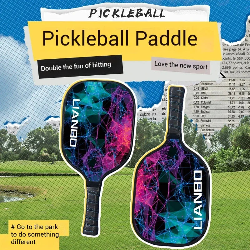 Pickleball Rackets Set Pickleball Paddle Set of 2 Rackets & 4 Pickleballs Balls With Carry Bag Lightweight for Beginner Training