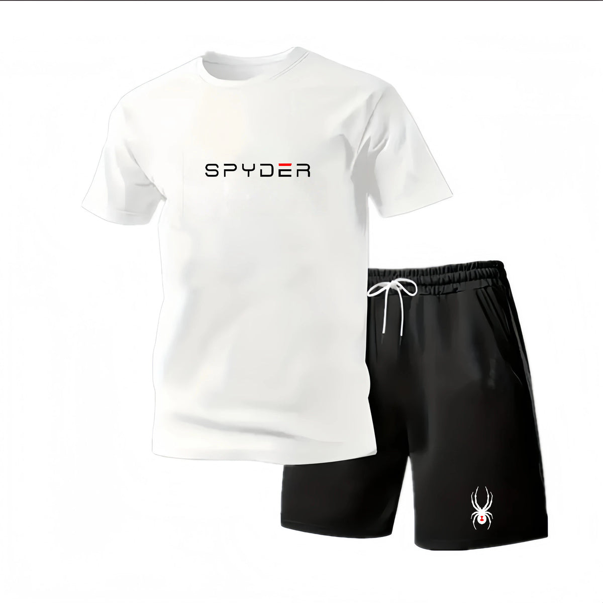 New Summer Sportswear Men's Suit Fashion Two-Piece Sports Fitness Running Casual Quick Drying Short Sleeved Shorts Set Men