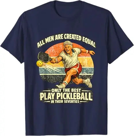 Funny 70th Birthday Pickleball Player 70 Years Old Paddle T-Shirt Men's Fashion Sportswear Clothes Grandpa Papa Outdoor Tee Tops