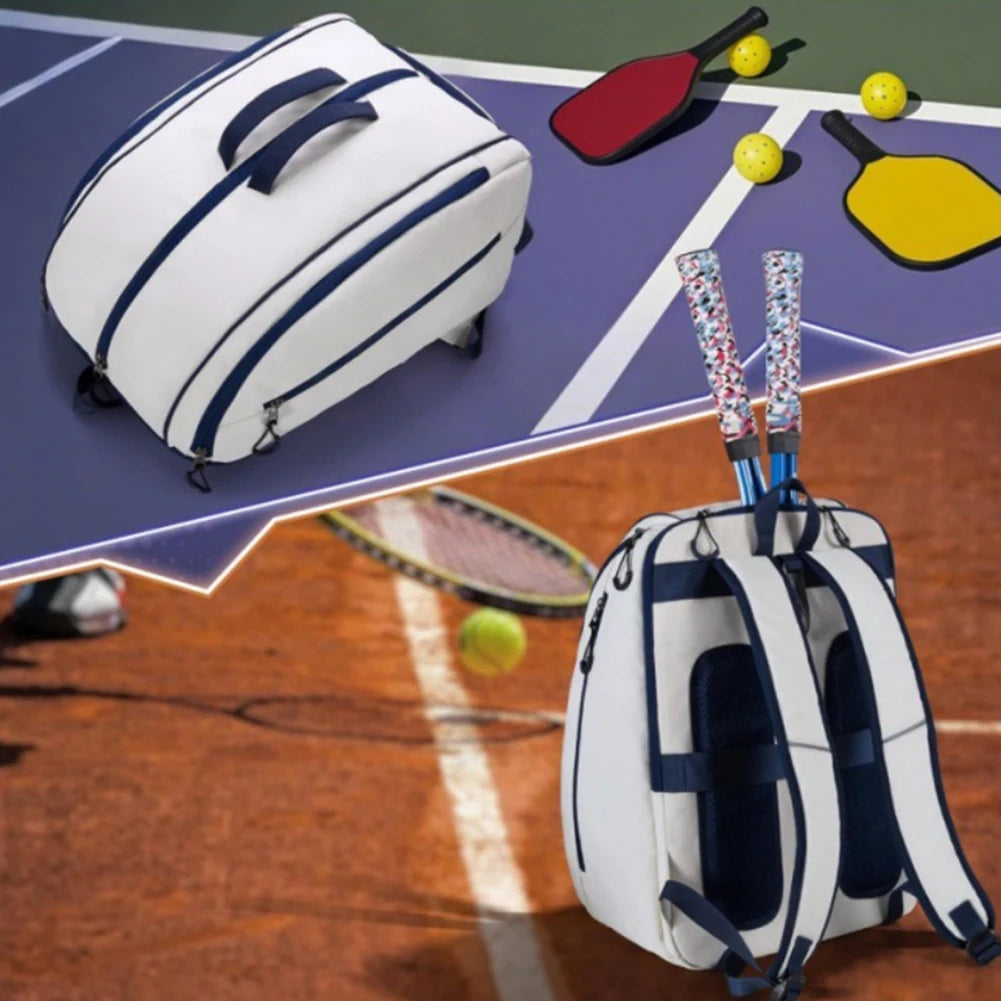 Junior Pickleball Sports Backpack with Breathable Back Panel and Waterproof Storage Pockets for Organized Gear