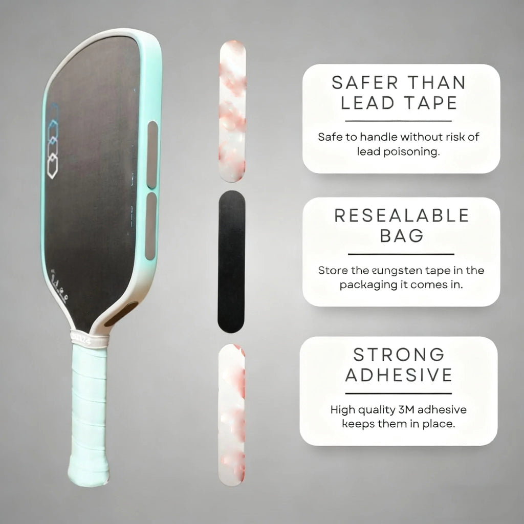 Pickleball Lead Tape Weighted Flexible Adhesive Tape Bars Reusable Paddle Edge Guard Increase Power Swing Speed Accessorie