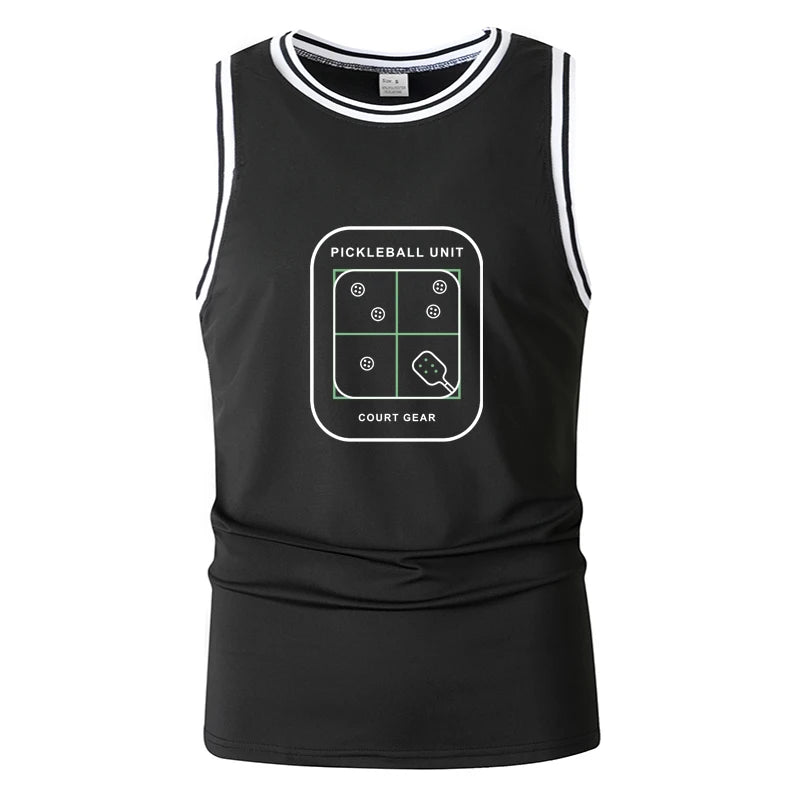 Men's Pickleball Sleeveless Tank Top Lightweight Quick Dry Regular Fit Stretchy Athletic Gym Summer Casual Daily Sports Wear Top