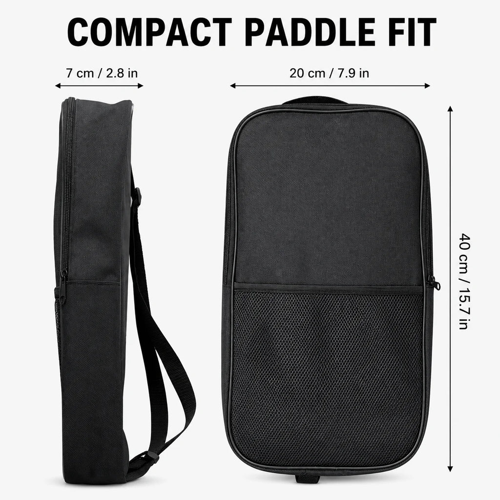 Pickleball Paddle Bag with Front Ball Pocket, Adjustable Shoulder Strap, Lightweight Carry Case for Paddle & Accessories Storage