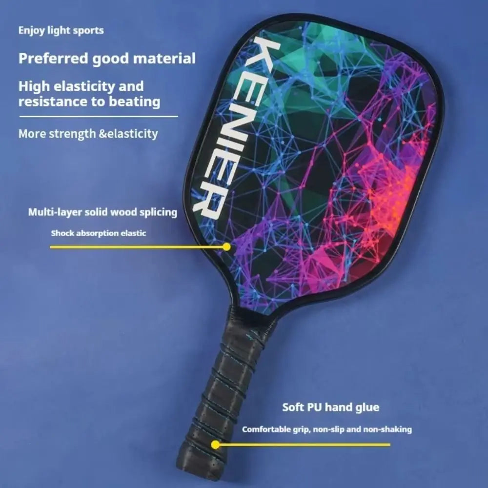 Shockproof Pickleball Paddles Set Non-slip Handle High Resilience Racquet Kit with 2 Rackets & 4 Pickleballs Balls