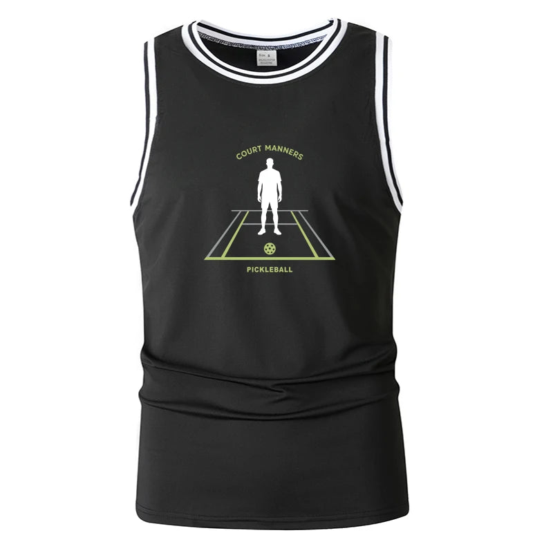 Men's Pickleball Sleeveless Tank Top Lightweight Quick Dry Regular Fit Stretchy Athletic Gym Summer Casual Daily Sports Wear Top