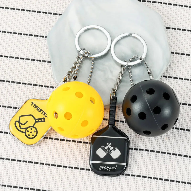 Pickleball keychain For Sports Lovers Bags Wallets Car Key Pendants Cute Mini Pickleball Keychain Gifts