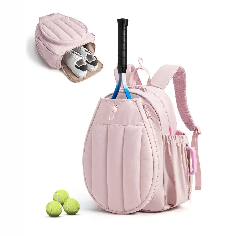 Large Capacity Tennis Backpack 20L Adjustable Pickleball Racket Bag Comfortable Waterproof Pickleball Paddle Cover Women