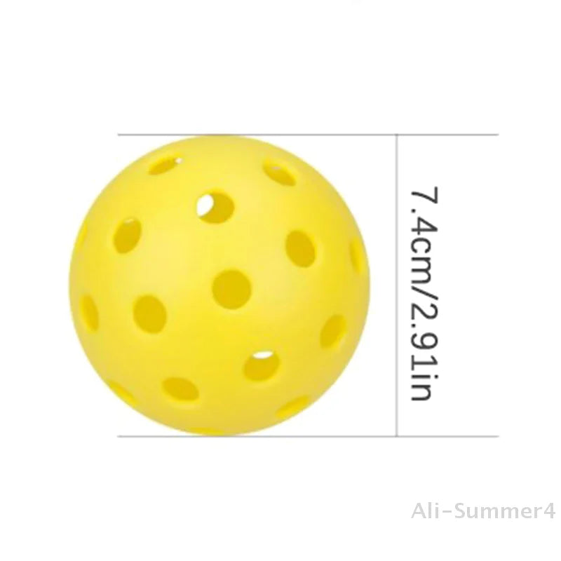 6pcs Pickleball 74MM Durable 40 Holes Outdoor Colorful Pickleballs Training And Entertainment Paddle Ball For Practice Sports