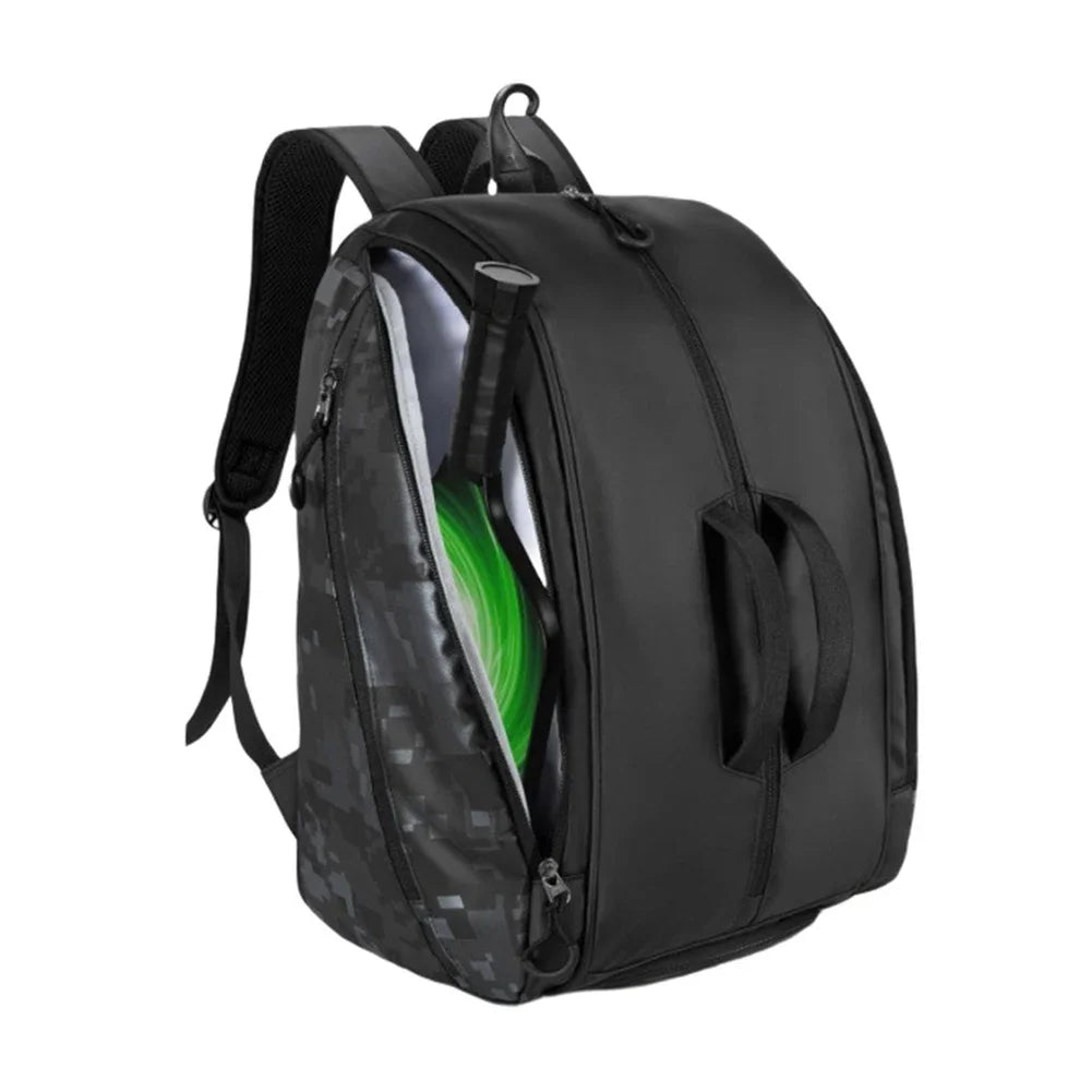 Pickleball Gear Backpack for Designed with Moisture-Absorbing Back Panel and Multiple Storage Sections for Tennis Equipment