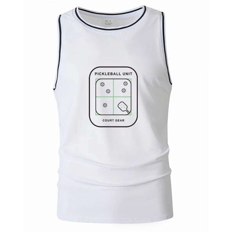 Men's Pickleball Sleeveless Tank Top Lightweight Quick Dry Regular Fit Stretchy Athletic Gym Summer Casual Daily Sports Wear Top