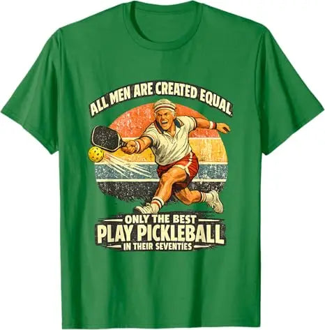 Funny 70th Birthday Pickleball Player 70 Years Old Paddle T-Shirt Men's Fashion Sportswear Clothes Grandpa Papa Outdoor Tee Tops